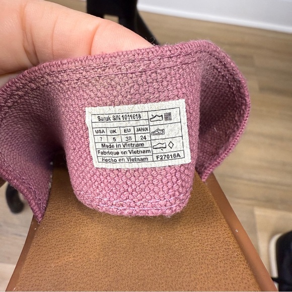 Sanuk Yoga Gora Gora Slip-On Sandals, Pink, Size 7 - Picture 6 of 7